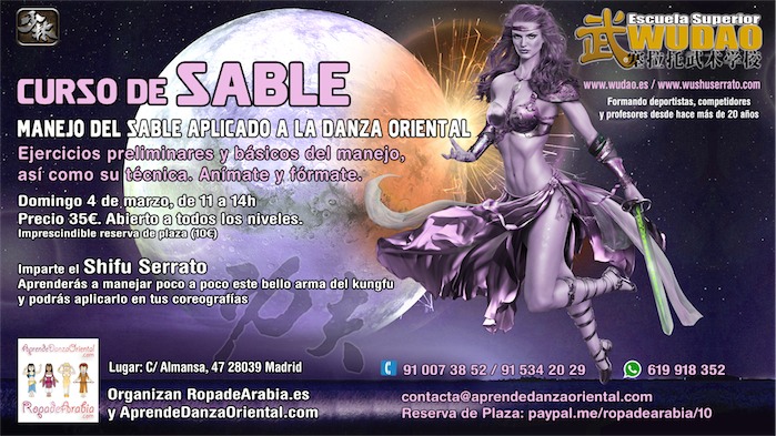 curso sable, arte marcial con sable, curso sable wushu, shifu serrato